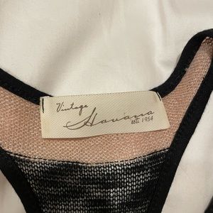 Size small woven racer back tank black tan turquoise